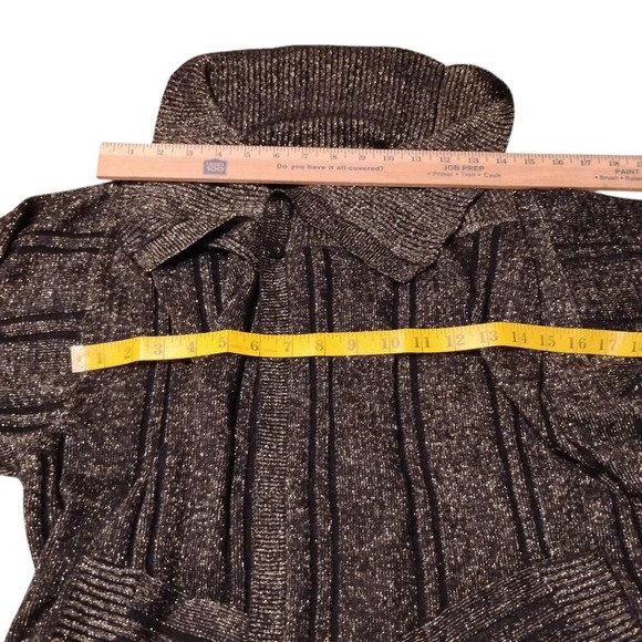 Rocawear Vintage Black and Gold Shimmer Cardican, Small - Picture 2 of 12